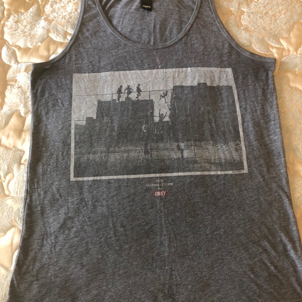 Obey tank top size Large DB Cooper photo